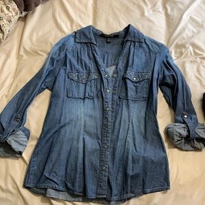 Denim button up